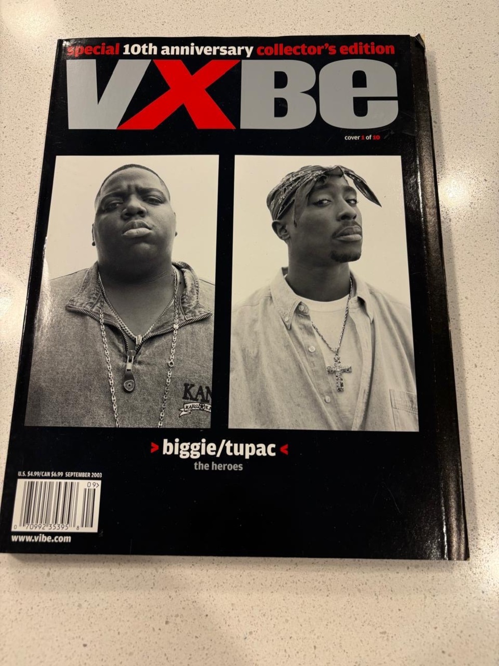 Vibe Magazine September 2003 10th Anniversary Biggie & Tupac Cover #R38